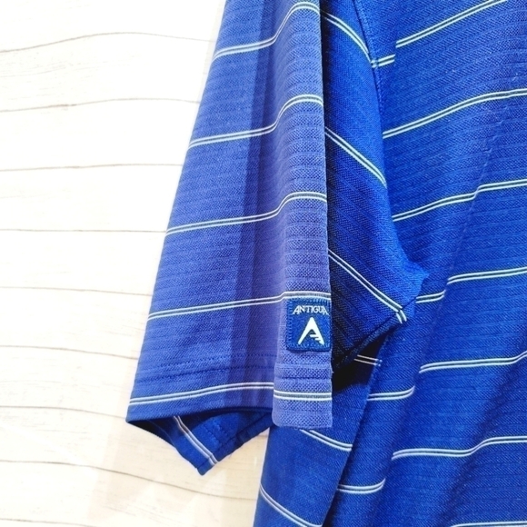 CHICAGO CUBS LOGO POLO, SZ LARGE, ROYAL BLUE, STRIPED - Picture 2 of 6